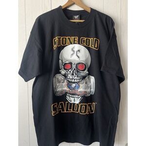 Vintage WWF Stone Cold Steve Austin Saloon T Shirt XXL USA Titan Sports Attitude